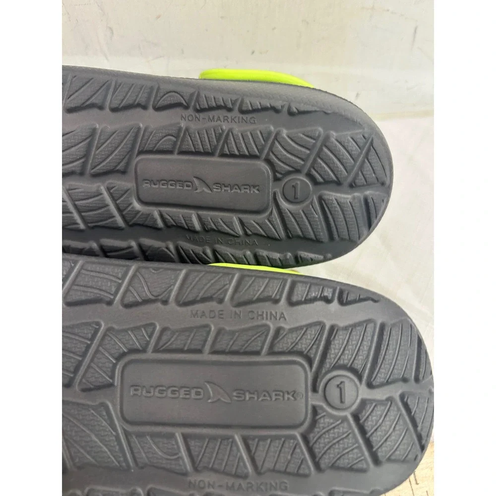 Rugged Shark EVA Clog 1 Green Grey Water Active Lifestyle Kids